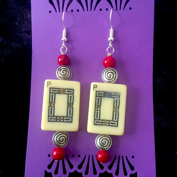 Jewelry - Handmade Mahjong Earrings